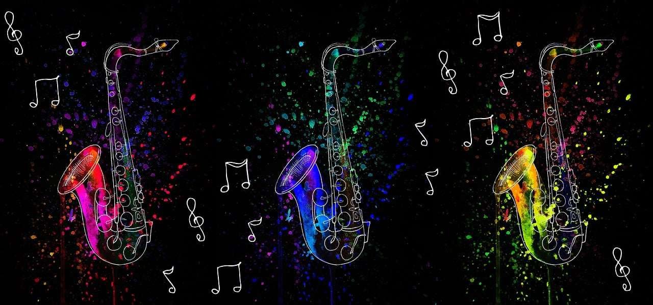 saxophone-7076173_1280 Colorful three saxophones illustration